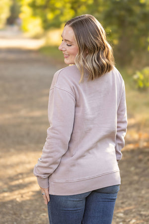 Vintage Wash Pocket Pullover - Blush Pebble by Michelle Mae