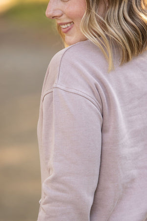 Vintage Wash Pocket Pullover - Blush Pebble by Michelle Mae