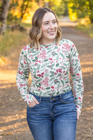 Blair Long Sleeve Top - Holiday Berry by Michelle Mae