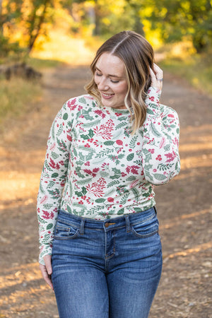 Blair Long Sleeve Top - Holiday Berry by Michelle Mae