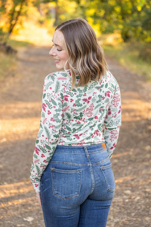 Blair Long Sleeve Top - Holiday Berry by Michelle Mae