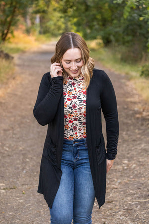 Blair Long Sleeve Top - Red Floral by Michelle Mae