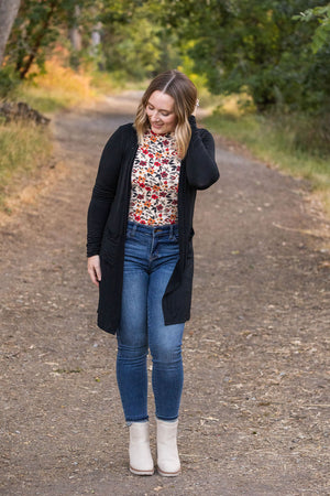 Blair Long Sleeve Top - Red Floral by Michelle Mae