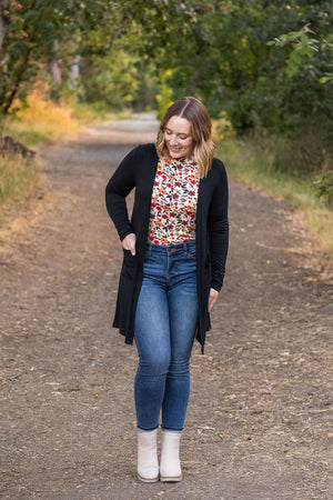 Blair Long Sleeve Top - Red Floral by Michelle Mae