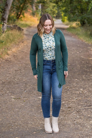 Blair Long Sleeve Top - Green Floral by Michelle Mae