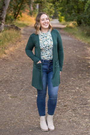 Blair Long Sleeve Top - Green Floral by Michelle Mae