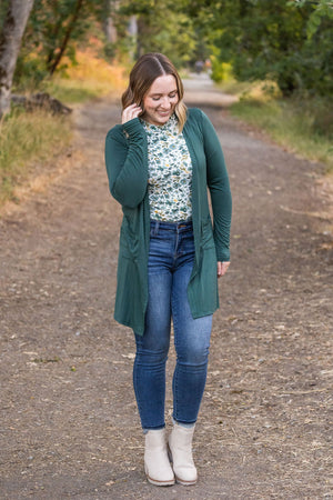 Blair Long Sleeve Top - Green Floral by Michelle Mae