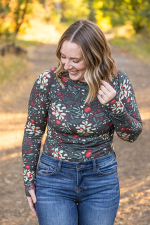 Blair Long Sleeve Top - Evergreen Christmas by Michelle Mae