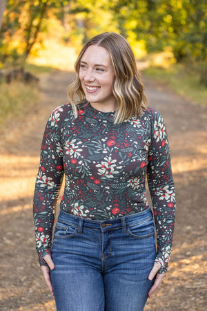 Blair Long Sleeve Top - Evergreen Christmas by Michelle Mae