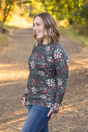 Blair Long Sleeve Top - Evergreen Christmas by Michelle Mae