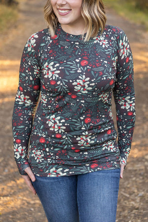 Blair Long Sleeve Top - Evergreen Christmas by Michelle Mae