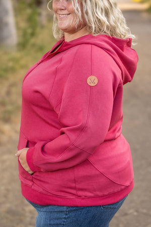 Scuba HalfZip Hoodie - Berry by Michelle Mae