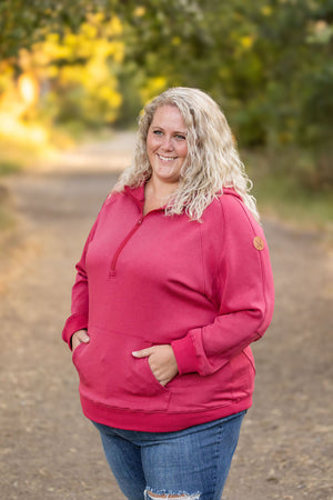 Scuba HalfZip Hoodie - Berry by Michelle Mae