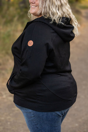 Scuba HalfZip Hoodie - Black by Michelle Mae