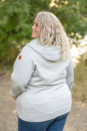 Scuba HalfZip Hoodie - Light Grey by Michelle Mae