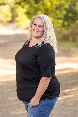 Sophie Pocket Tee - Black by Michelle Mae