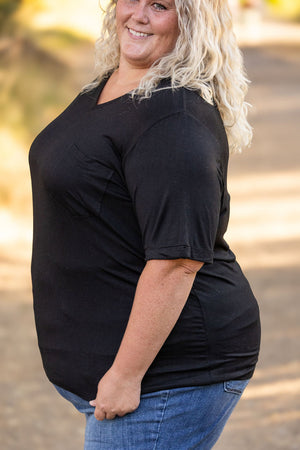 Sophie Pocket Tee - Black by Michelle Mae