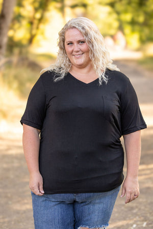 Sophie Pocket Tee - Black by Michelle Mae