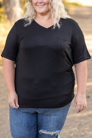 Sophie Pocket Tee - Black by Michelle Mae