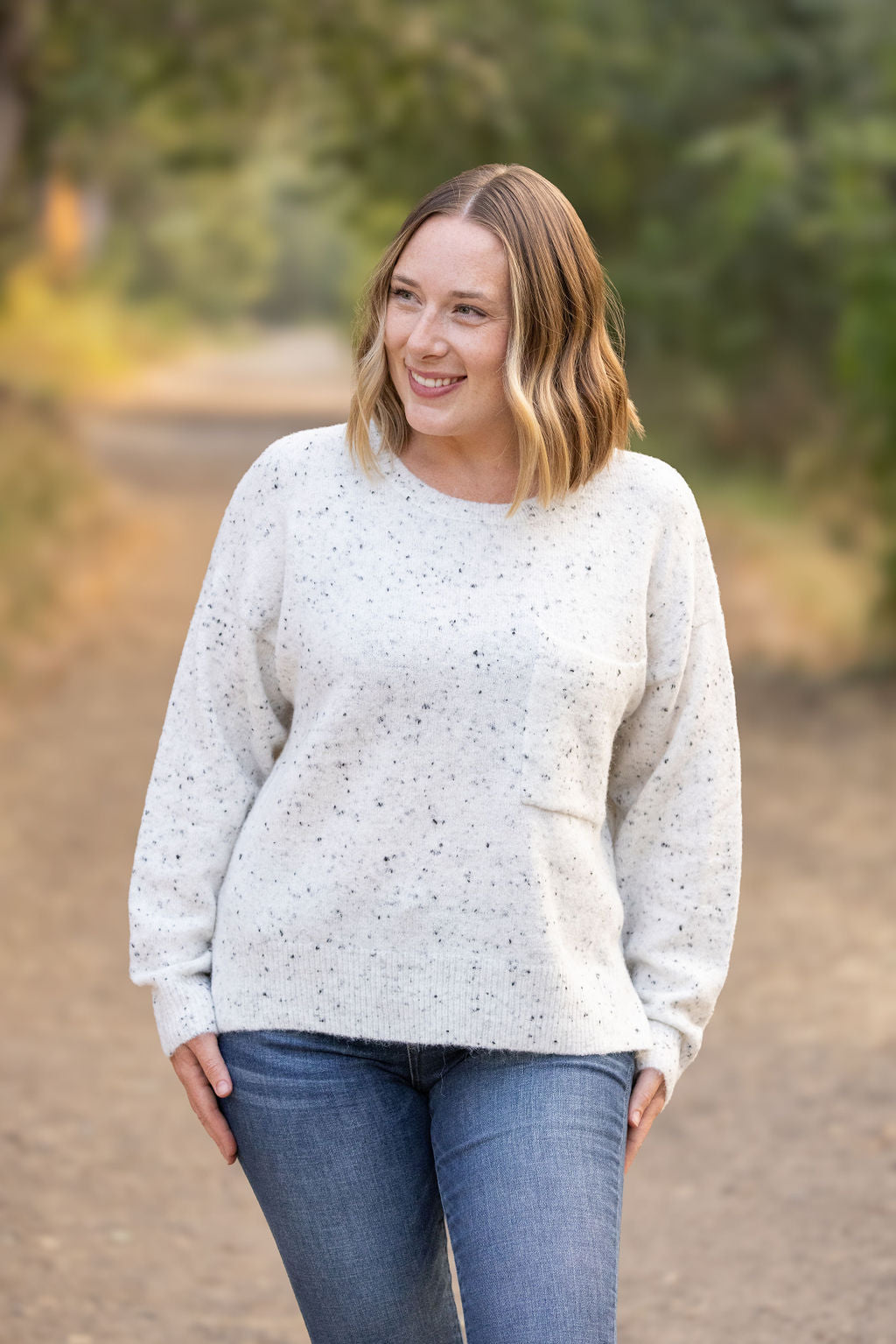 Confetti Sweater - White by Michelle Mae