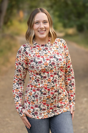 Blair Long Sleeve Top - Red Floral by Michelle Mae