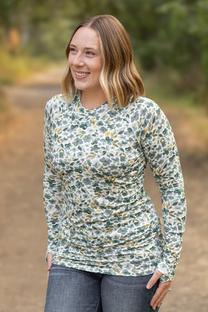 Blair Long Sleeve Top - Green Floral by Michelle Mae