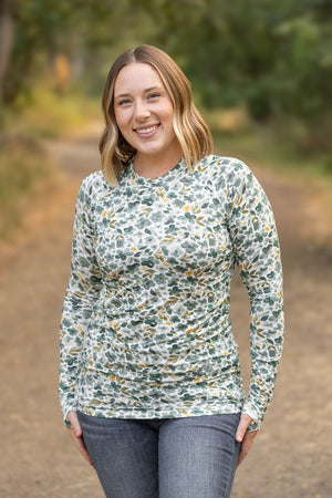 Blair Long Sleeve Top - Green Floral by Michelle Mae