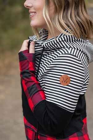 Colorblock Fullzip - Plaid and Stripes by Michelle Mae