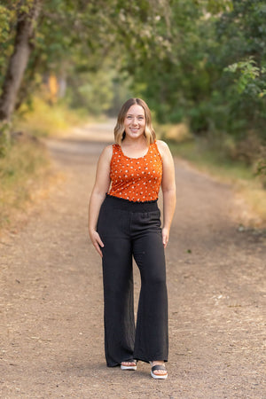 Presley Palazzo Pants - Black Wide Leg Pants by Michelle Mae