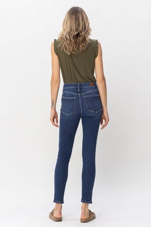Judy Blue High Waist Front Seam Detail Slit Skinny Jean