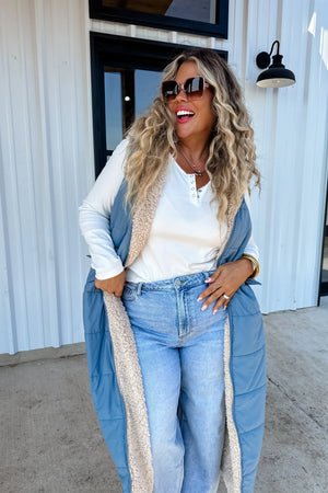 PREORDER: Reversible Sherpa Puffer Vest by Blakeley - 3 colors