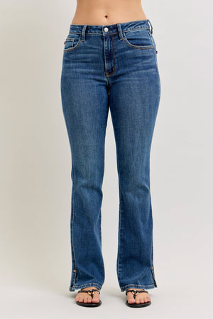 Judy Blue Mid Rise Bootcut with Cell Phone Back Pocket & Slit