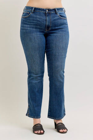 Judy Blue Mid Rise Bootcut with Cell Phone Back Pocket & Slit