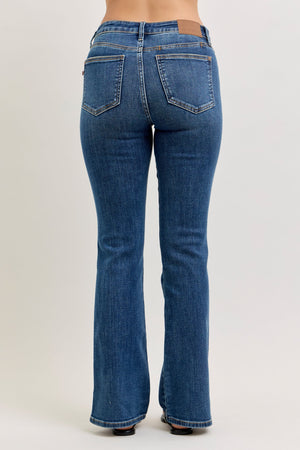 Judy Blue Mid Rise Bootcut with Cell Phone Back Pocket & Slit