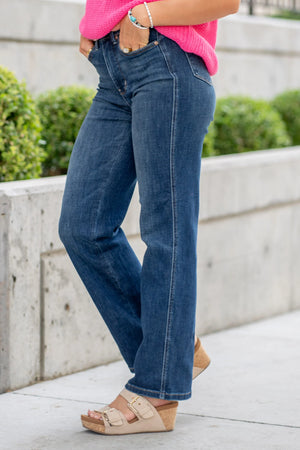 Judy Blue High Waist Tummy Control Classic Straight Leg Jeans