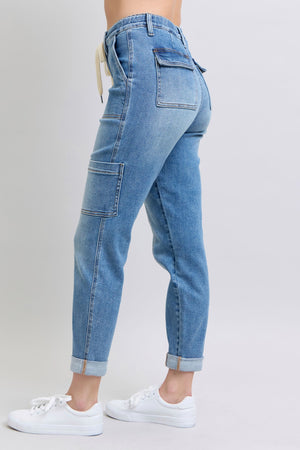 Judy Blue High Waist Cuffed Cargo Denim Jogger