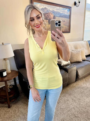 Addison Tank - Yellow by Michelle Mae