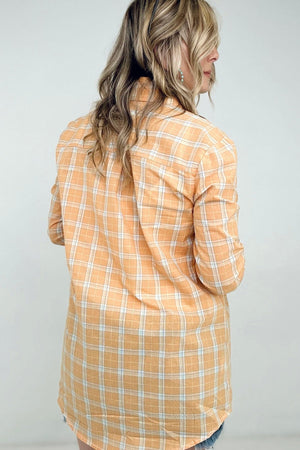 ADORA Button Down Plaid Shirt