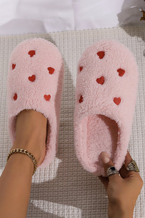 Heart Slippers Pink