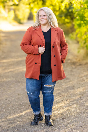 Scarlett Sweater Jacket - Pumpkin by Michelle Mae