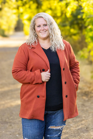 Scarlett Sweater Jacket - Pumpkin by Michelle Mae