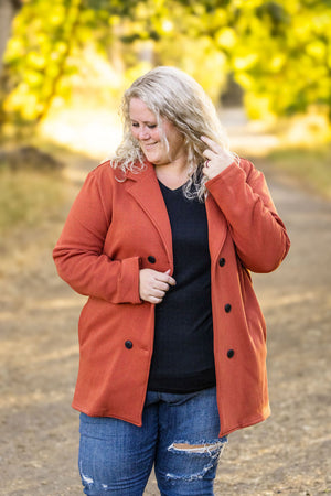 Scarlett Sweater Jacket - Pumpkin by Michelle Mae