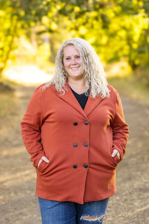 Scarlett Sweater Jacket - Pumpkin by Michelle Mae