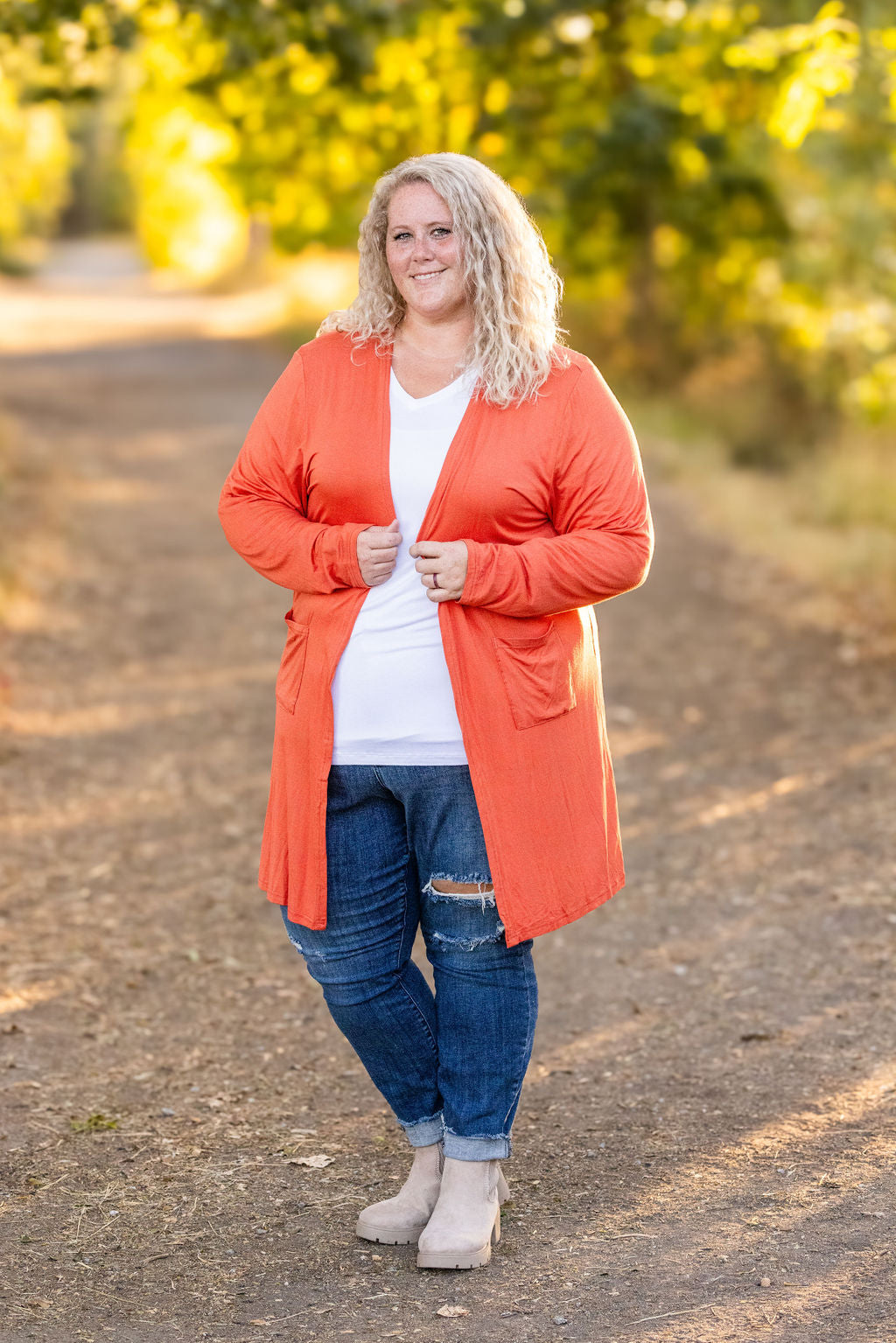 Classic Cardigan - Pumpkin by Michelle Mae