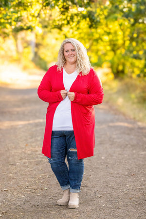 Classic Cardigan - Red by Michelle Mae