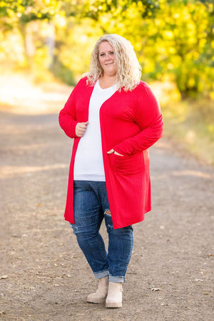 Classic Cardigan - Red by Michelle Mae