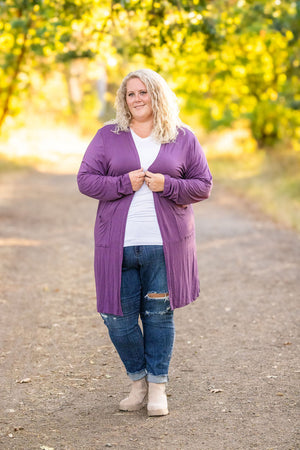 Classic Cardigan - Purple by Michelle Mae