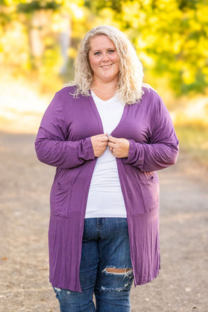 Classic Cardigan - Purple by Michelle Mae