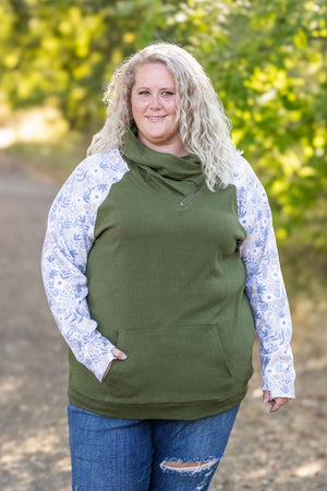 Zoey ZipCowl - Olive and Boho Floral by Michelle Mae