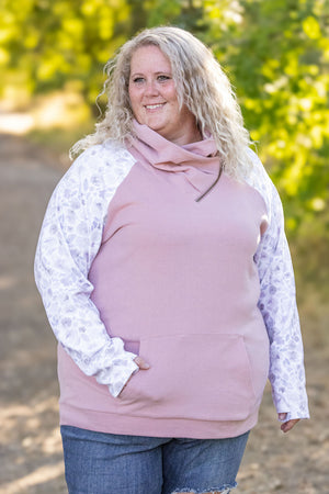 Zoey ZipCowl - Pink and Blush Floral by Michelle Mae